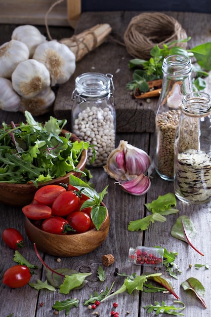 Składniki na blacie